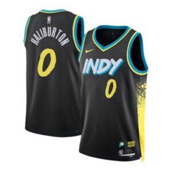 Mens Youths Kids Tyrese Haliburton Black Stitched Jersey